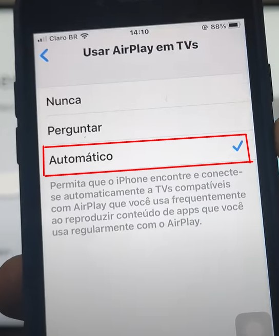 Como espelhar Iphone na TV