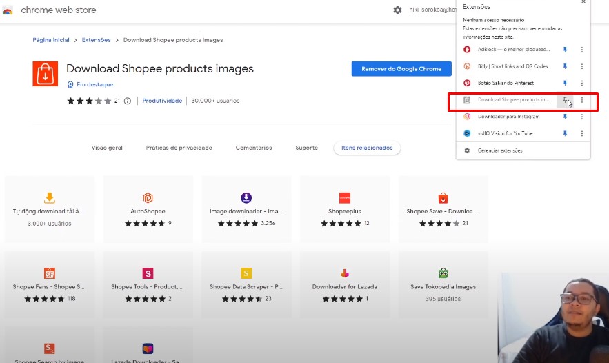 Extensão que BAIXA vídeos e fotos de produtos da SHOPEE (2)