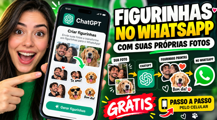 Como Criar Figurinhas no WhatsApp com Suas Fotos pelo ChatGPT GRÁTIS!